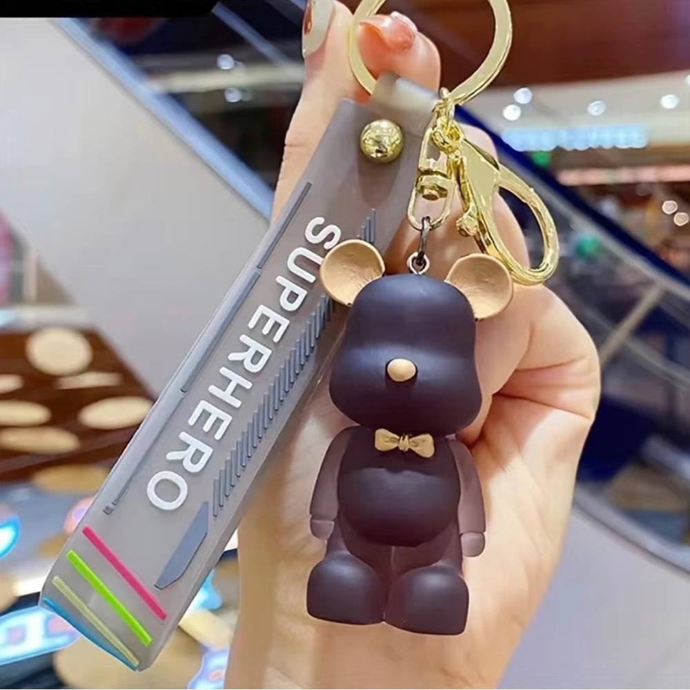 Bear Acrylic Transparent Keychain…Color: Black